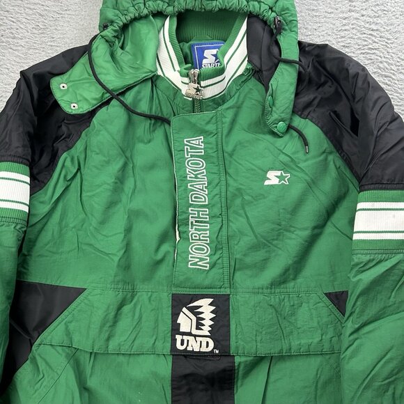 Vintage UND University of North Dakota Fighting Sioux Hockey STARTER Jacket XXL - Picture 3 of 9